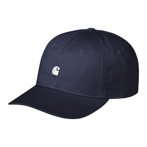 Carhartt WIP Madison Logo Cap Air - Force Blue / White - Streetart.fr