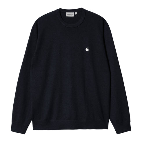 Carhartt WIP Madison Sweater - Dark Navy / Wax - Streetart.fr