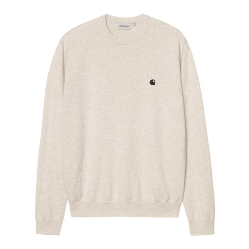 Carhartt WIP Madison Sweater - Fleur De Sel / Black - Streetart.fr