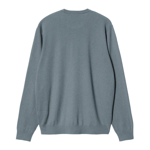 Carhartt WIP Madison Sweater - Velvet Blue / White - Streetart.fr
