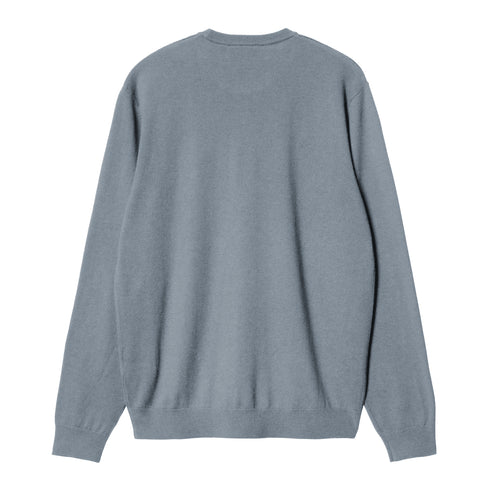 Carhartt WIP Madison Sweater - Velvet Blue / White - Streetart.fr