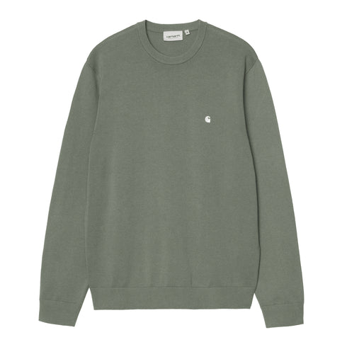 Carhartt WIP Madison Sweater - Velvet Green / White - Streetart.fr