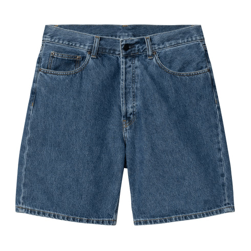 Carhartt WIP Nolan Short - Blue Heavy Stone Wash - Streetart.fr