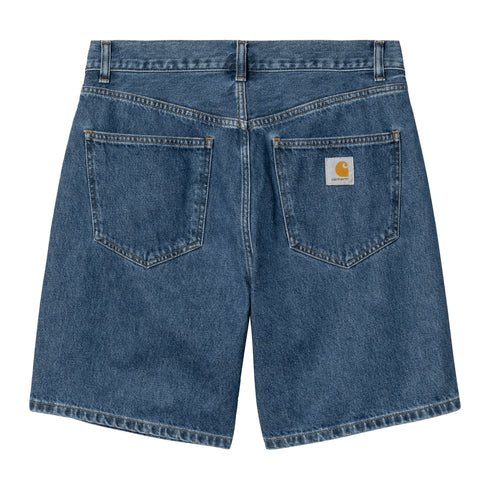 Carhartt WIP Nolan Short - Blue Heavy Stone Wash - Streetart.fr