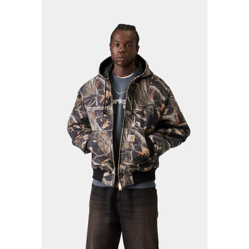Carhartt WIP Og Active Jacket - Camo Feather Tree / Black Heavy Stone Wash - Streetart.fr