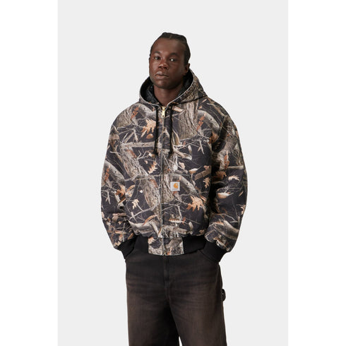 Carhartt WIP Og Active Jacket - Camo Feather Tree / Black Heavy Stone Wash - Streetart.fr