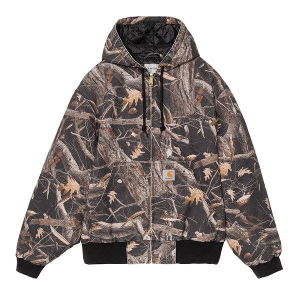 Carhartt WIP Og Active Jacket - Camo Feather Tree / Black Heavy Stone Wash - Streetart.fr