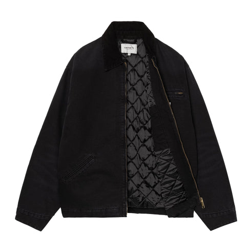 Carhartt WIP Og Detroit Jacket - Black / Black Stone Canvas - Streetart.fr