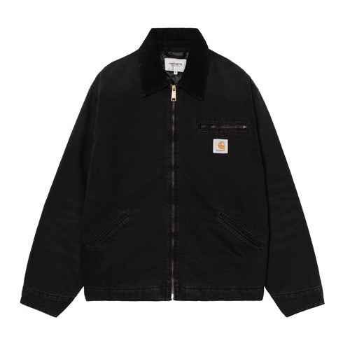 Carhartt WIP Og Detroit Jacket - Black / Black Stone Canvas - Streetart.fr