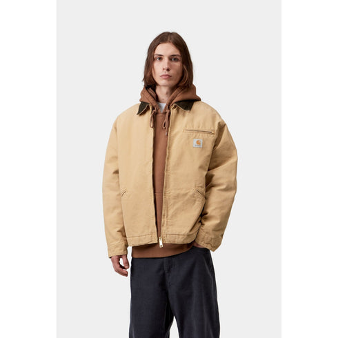 Carhartt WIP Og Detroit Jacket - Wip Dusty H / Tobacco Stone Canvas - Streetart.fr