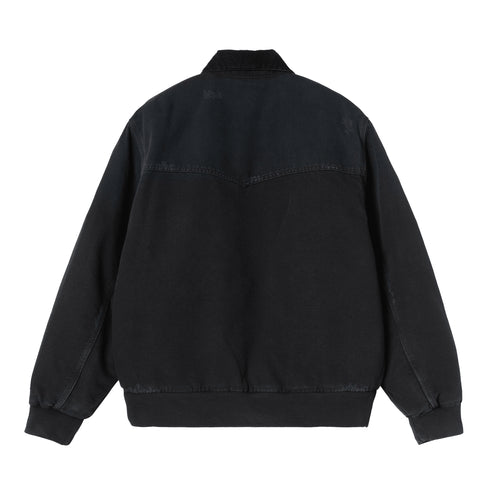 Carhartt WIP Og Santa Fe Jacket - Black / Grind Wash - Streetart.fr