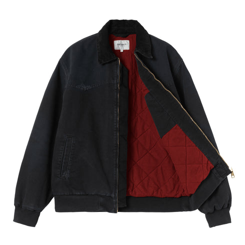 Carhartt WIP Og Santa Fe Jacket - Black / Grind Wash - Streetart.fr