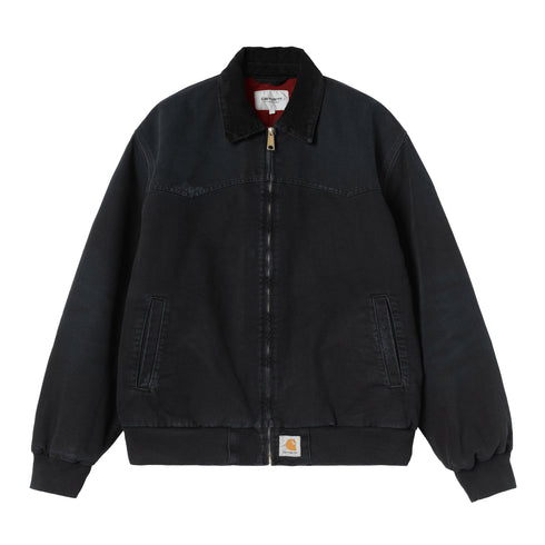 Carhartt WIP Og Santa Fe Jacket - Black / Grind Wash - Streetart.fr