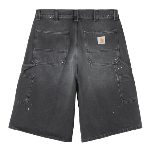 Carhartt WIP Og Single Knee Short - Black Destroy Wash Splatter - Streetart.fr
