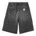 Carhartt WIP Og Single Knee Short - Black Destroy Wash Splatter - Streetart.fr