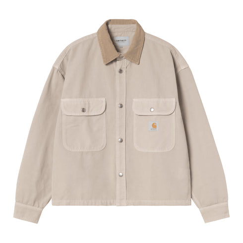 Carhartt WIP Prescott Shirt Jacket - String / Leather Garment Dyed - Streetart.fr