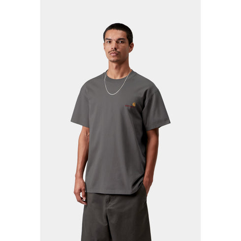 Carhartt Wip S/S American Script T-Shirt - Graphite - I029956_87_XX