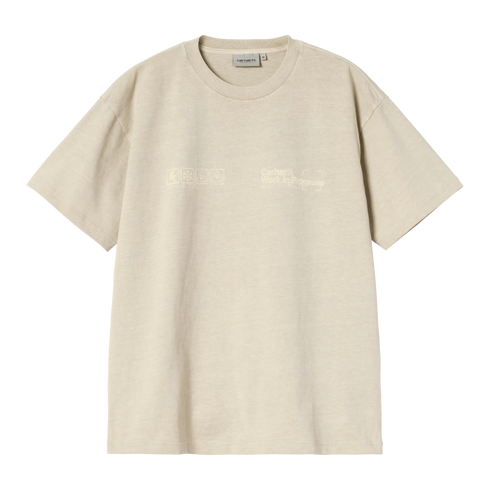 Carhartt WIP S/S Boxed T-Shirt - Fleur De Sel Garment Dyed - I037256_2LP_GD