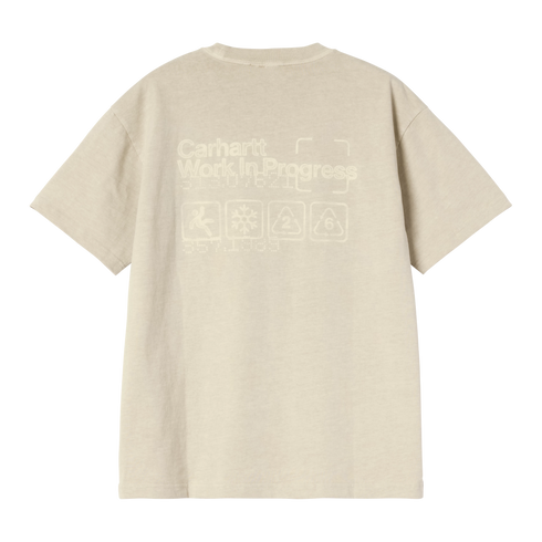 Carhartt WIP S/S Boxed T-Shirt - Fleur De Sel Garment Dyed - I037256_2LP_GD