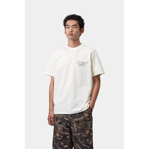Carhartt WIP S/S Hatching Script T-Shirt - Wax Garment Dyed - I037258_D6_GD