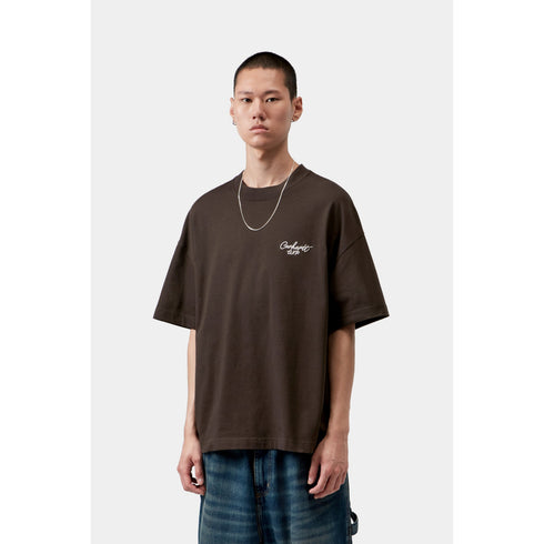Carhartt WIP S/S Signature Script T-Shirt - Tobacco / Natural - I033828_3XB_XX