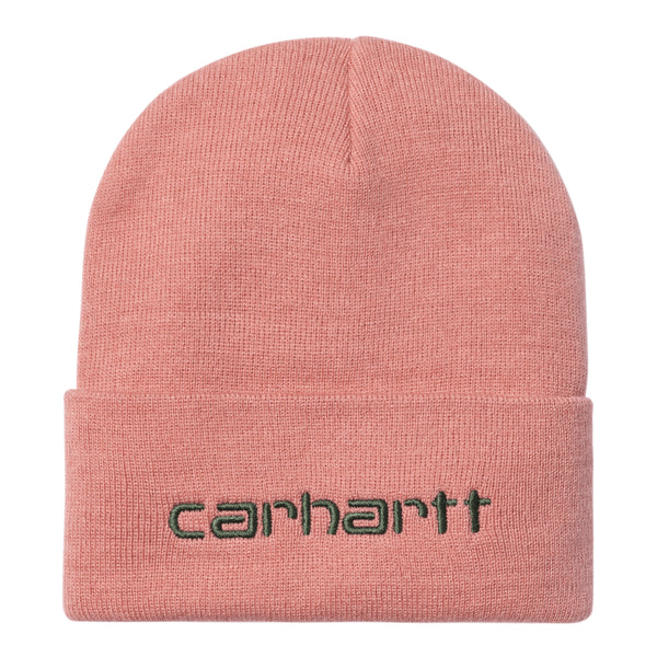 Carhartt WIP Script Beanie - Dusty Rose / Sycamore Tree — bonnet