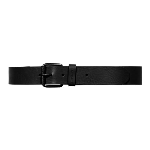 Carhartt WIP Script Belt Leather - Black / Black - Streetart.fr