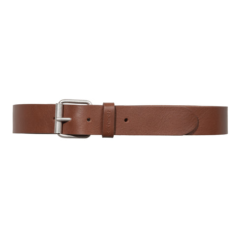 Carhartt WIP Script Belt Leather - Cognac / Silver - Streetart.fr