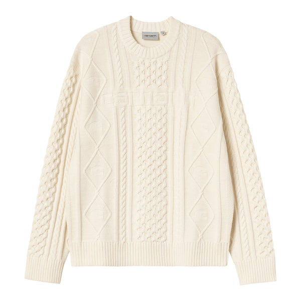 Carhartt WIP Shawn Sweater Pullover Natural - Streetart.fr