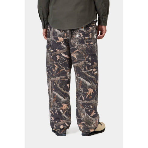 Carhartt WIP Single Knee Pant - Camo Feather Tree / Black Heavy Stone Wash - Streetart.fr