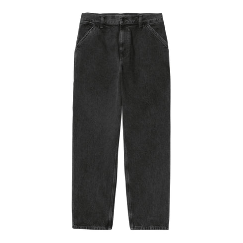 Carhartt WIP Single Knee Pant Pantlon - Black Stone Washed - Streetart.fr