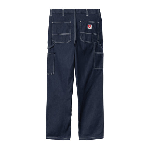 Carhartt WIP Single Knee Pant Pantlon - Blue Rinsed - Streetart.fr