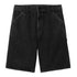 Carhartt WIP Single Knee Short - Black Stone Washed - Streetart.fr