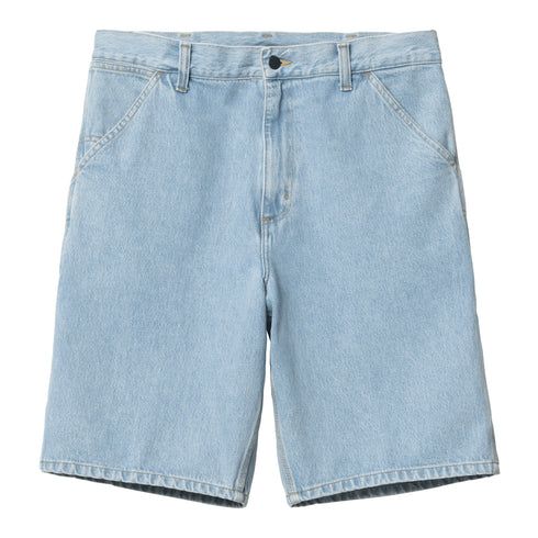 Carhartt WIP Single Knee Short - Blue Heavy Stone Bleached - Streetart.fr