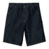 Carhartt WIP Single Knee Short - Blue Rinsed - Streetart.fr