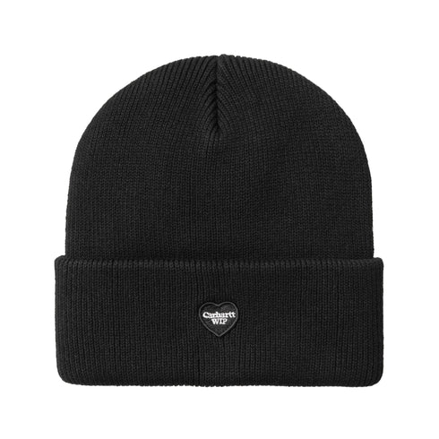 Carhartt WIP Small Heart Beanie - Black - Streetart.fr