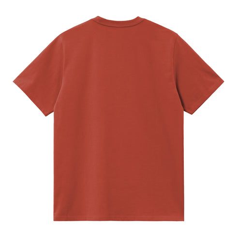 Carhartt WIP S/S American Script - Oxide Red - Streetart.fr