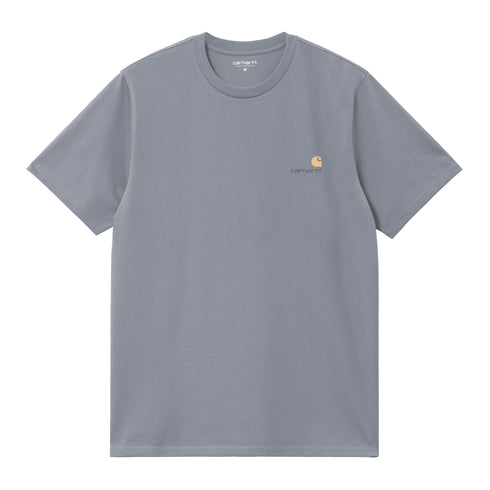 Carhartt WIP S/S American Script - Shady Blue - Streetart.fr