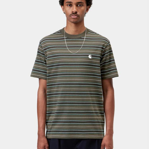 Carhartt WIP S/S Bronson T-Shirt - Bronson Stripe / Cypress — vue 3