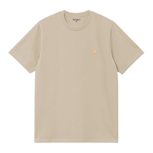 Carhartt WIP S/S Chase - Fleur De Sel / Gold - Streetart.fr