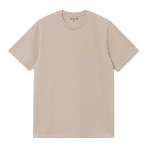 Carhartt WIP S/S Chase - Fleur De Sel / Gold - Streetart.fr