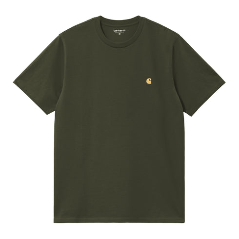 Carhartt WIP S/S Chase - Olive / Gold - Streetart.fr