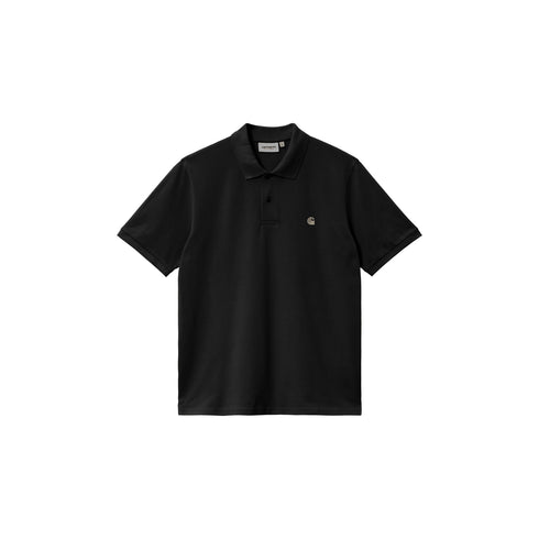Carhartt WIP S/S Chase Pique - Black / Gold - Streetart.fr
