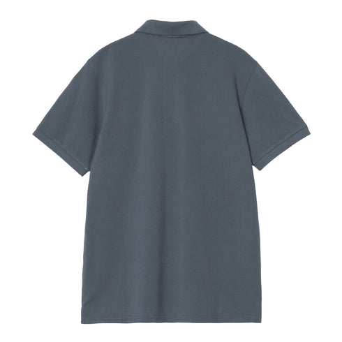 Carhartt WIP S/S Chase Pique - Cozy Blue / Gold - Streetart.fr