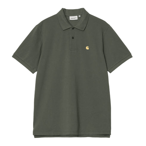 Carhartt WIP S/S Chase Pique - Leaf / Gold - Streetart.fr
