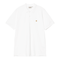 Carhartt WIP S/S Chase Pique - White / Gold - Streetart.fr