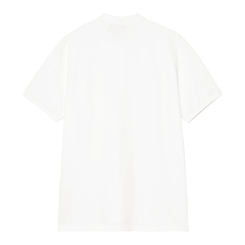 Carhartt WIP S/S Chase Pique - White / Gold - Streetart.fr