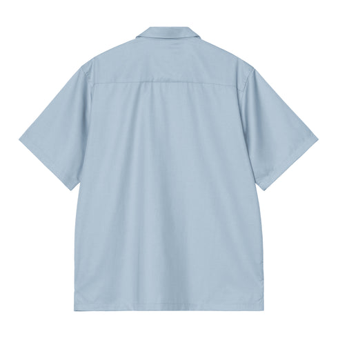 Carhartt WIP S/S Delray Shirt - Frosted Blue / White - Streetart.fr