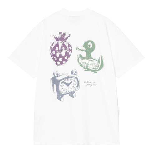 Carhartt WIP S/S Forma - White Heavy Stone Wash - Streetart.fr
