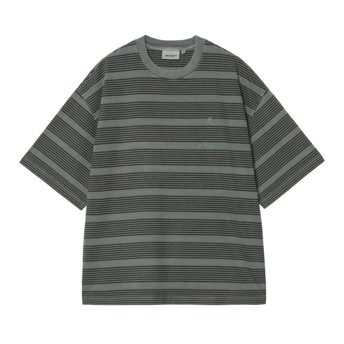 Carhartt WIP S/S Hanson - Hanson Stripe Kale Green Garment - Streetart.fr